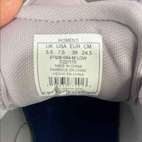 NWT K-Swiss Court Block purple/lavender - sneakers - size 7.5 - Picture 8 of 8